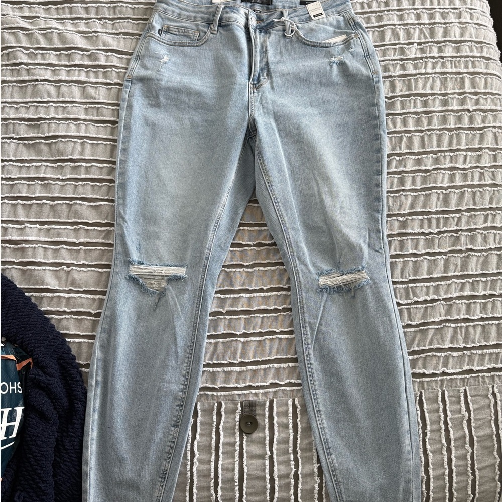 Judy Blue Light Blue Ripped Skinny Jeans